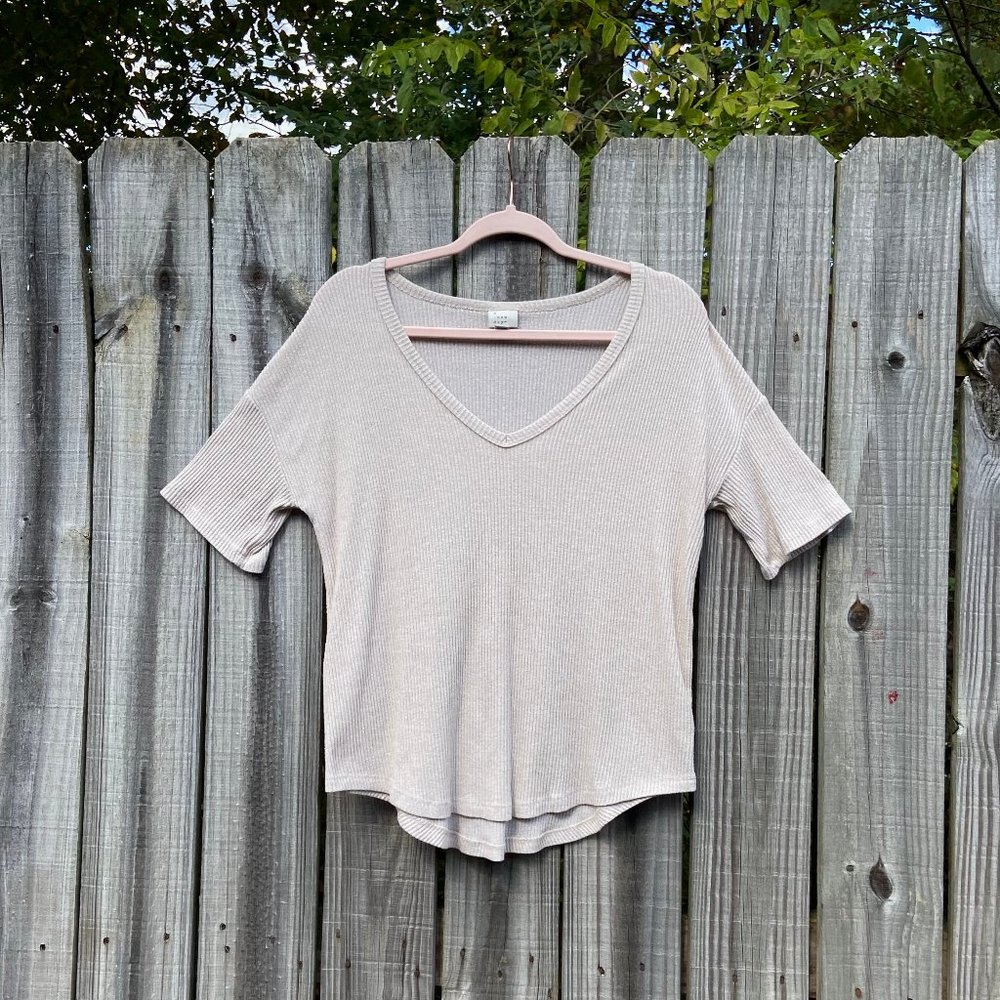 A New Day (from Target) Ribbed V-Neck Blouse